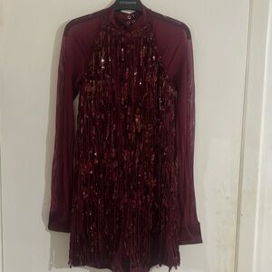 Weissman maroon fringe costume